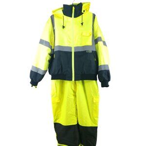 Reptyle Workwear Reflective Jacket & PIP Overalls Set Mens 2X Yellow A